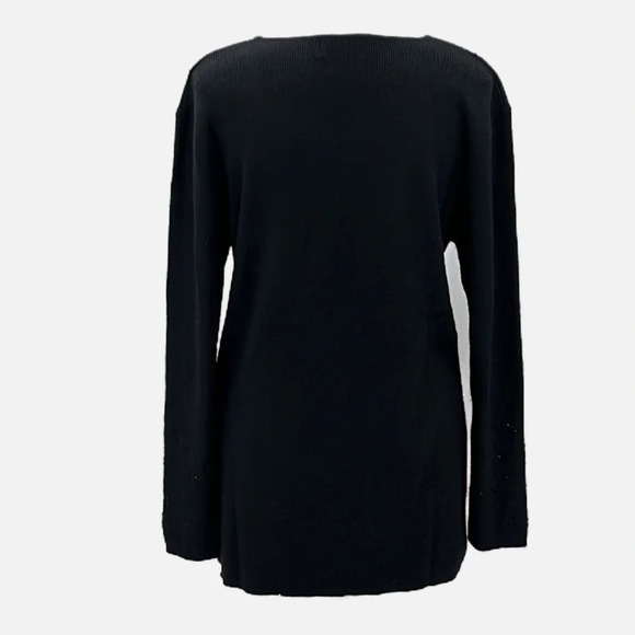 Jaclyn Smith Vintage Silk Angora Beaded Sweater in Black - Size Medium - Picture 3 of 5